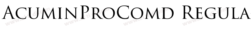 AcuminProComd Regula字体转换